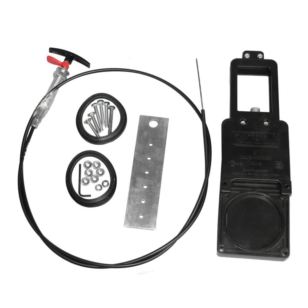 Valterra-TC372 Flexible Cable Kit with 3″ Valve, Mess-Free 3 Inch, Black
