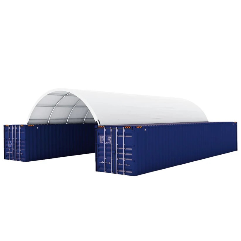20×40 Container Shelter Canopy & Back Panel* 11oz PE – Industrial Storage