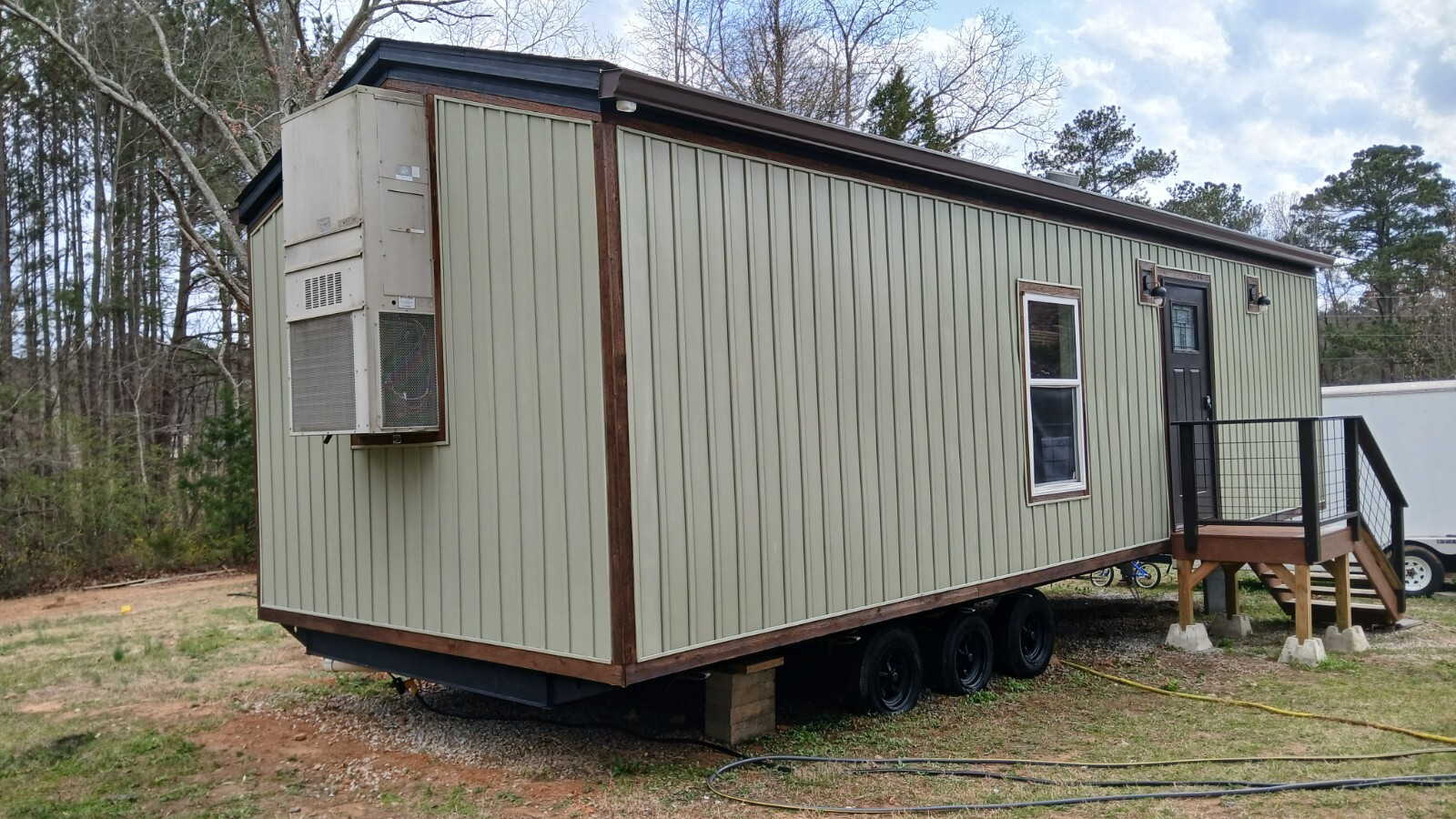 Free delivery Amazing 12×34 400sqft tiny house on wheels farmhouse style