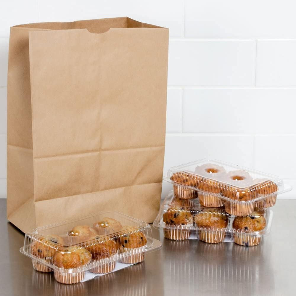 Shop&Save Heavy Duty Kraft Brown Grocery Bags – 25 Pack, 12X7X17 Inches