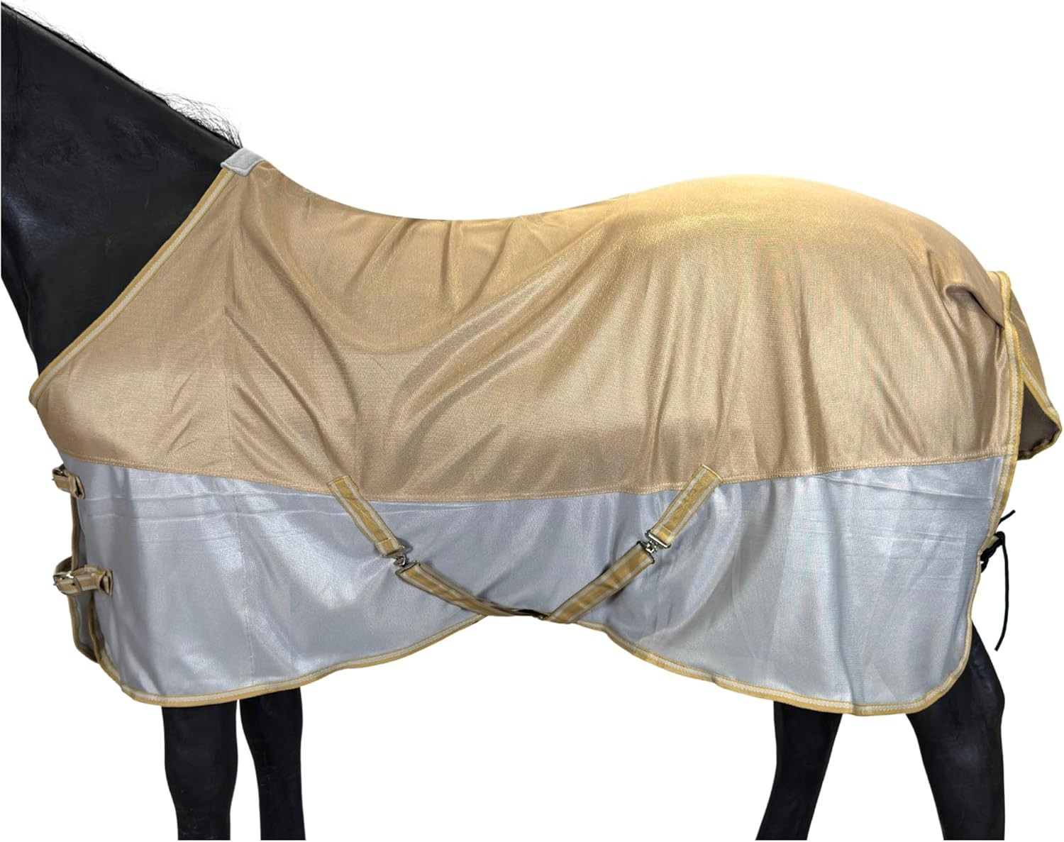 Breathable and UV Protective Tear-Resistant Mesh Horse Fly Sheet Comfy Equine Su