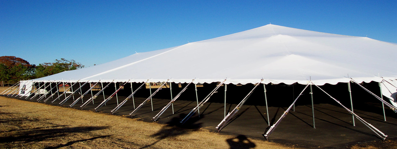 80-X-140 POLE TENT COMPLETE WITH WALLS AND STAKES