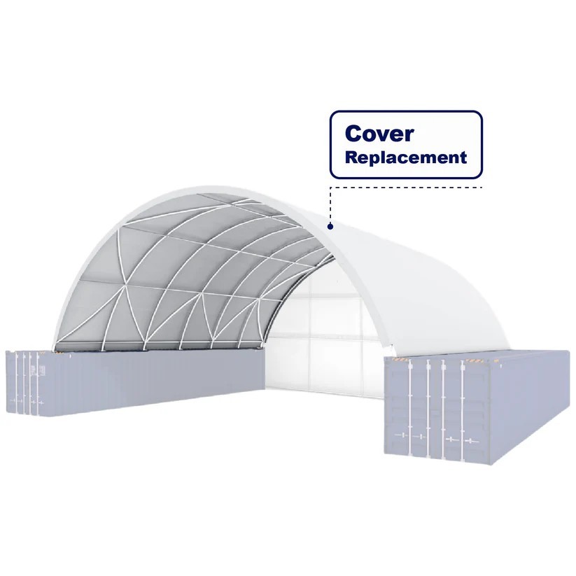 Container Shelter Parts, Cover Replace for 20X40′ Container Shelter 11oz PE