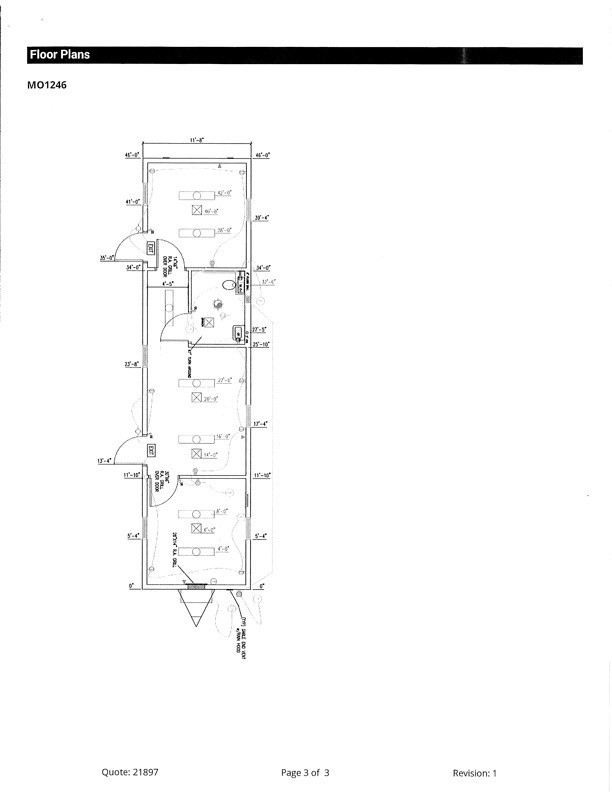 2024 12 x 46 FABRICON 2 OFFICE MOBILE SALES OR CONSTRUCTION TRAILER