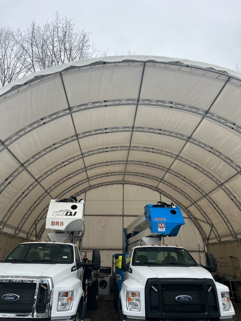 40x40x15 Dual Truss *HEAVY DUTY* 30oz PVC Fabric Container Shelter/ No Welding!