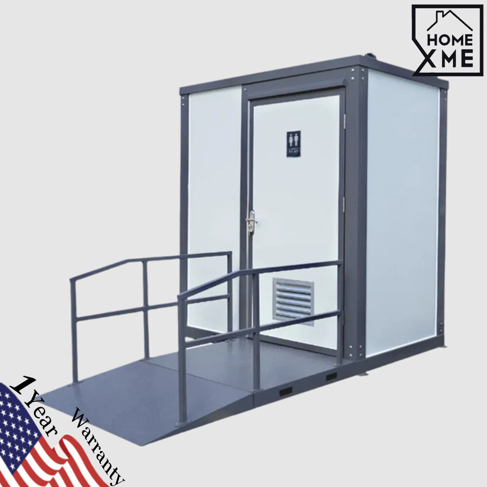 Handicap-Accessible Portable Restroom w/ Bowl & Sink Mobile Toilet for Disabled