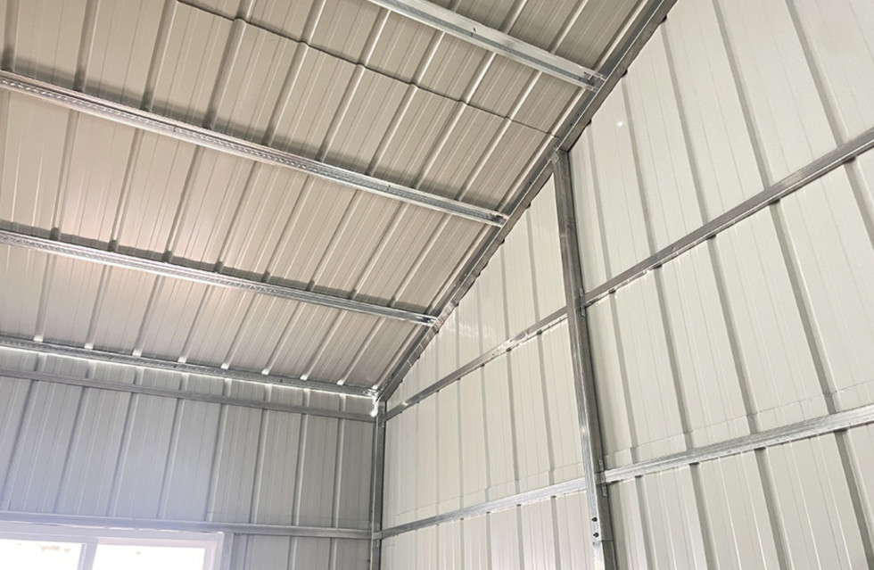 KJ 25′ x 28′ x 15′ Enclosed Metal Workshop Shed Storage Building