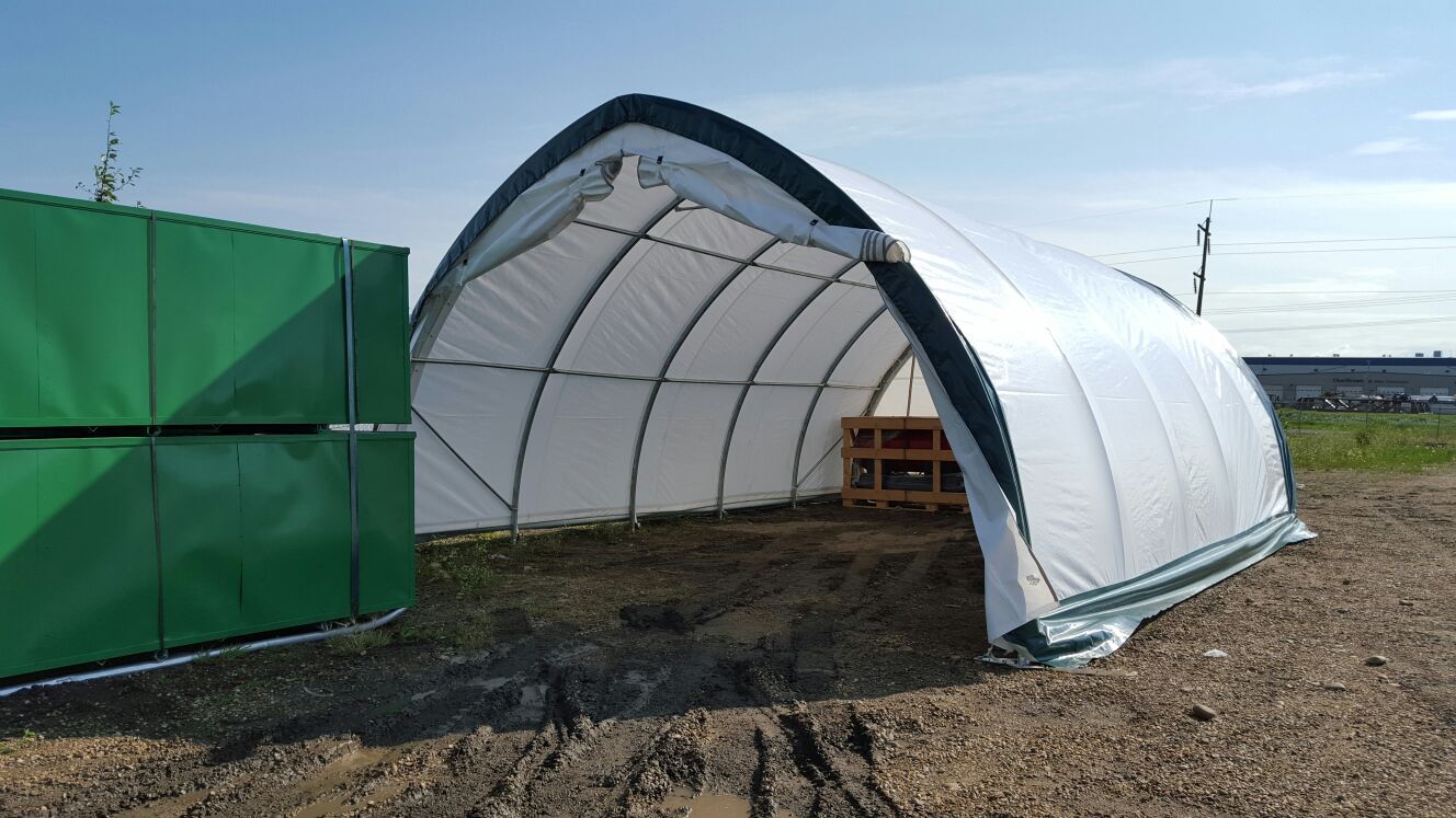 20x30x12 Canvas Fabric Building Shelter w/ Metal Frame, Camper, Boat Storage NEW