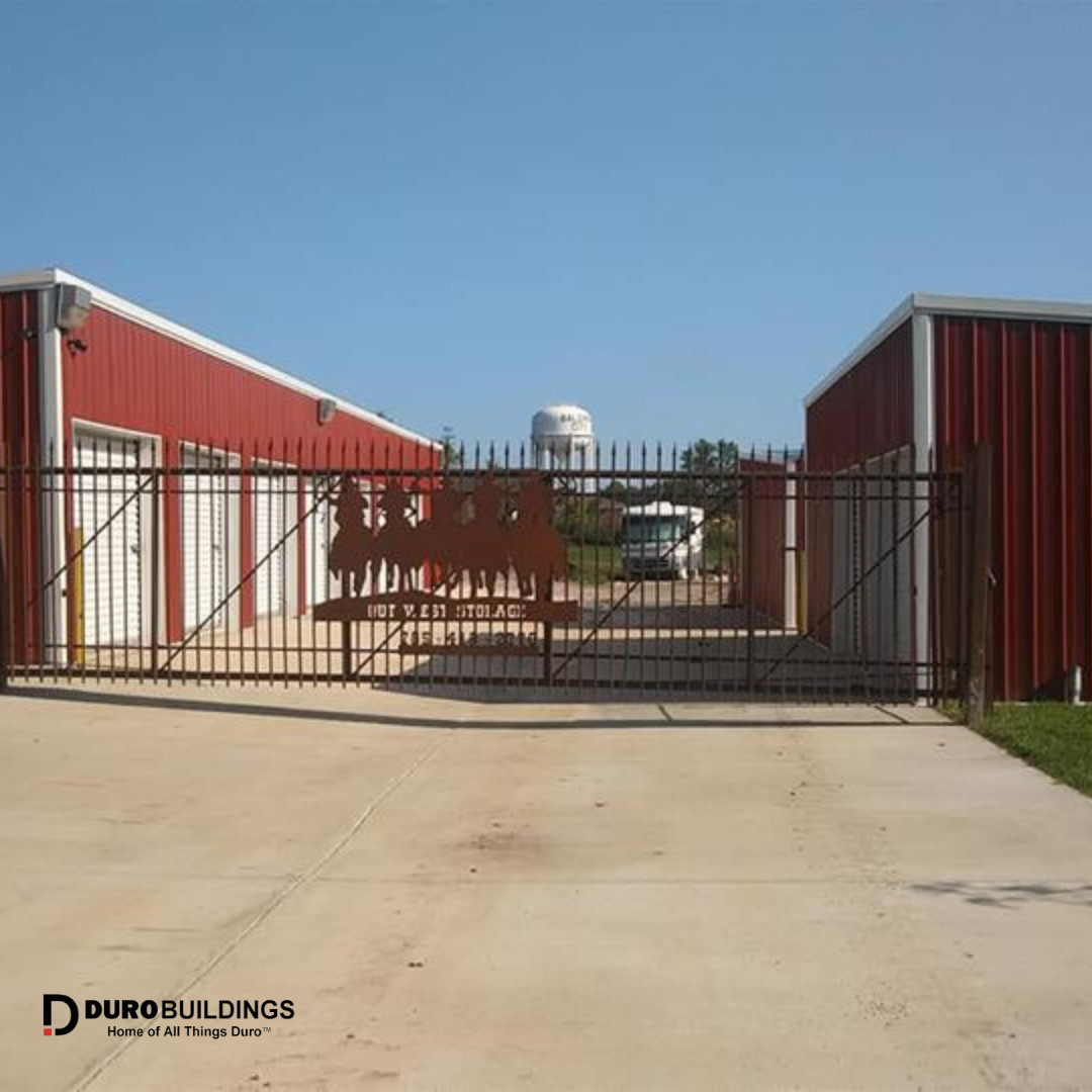 DURO Steel Mini Self Storage 15x100x9.5 Metal Building Incl 10 Roll Doors DiRECT