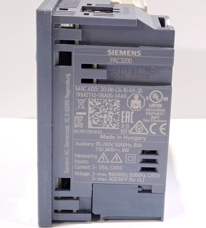 Siemens Sentron PAC3200 7KM2112-0BA00-3AA0