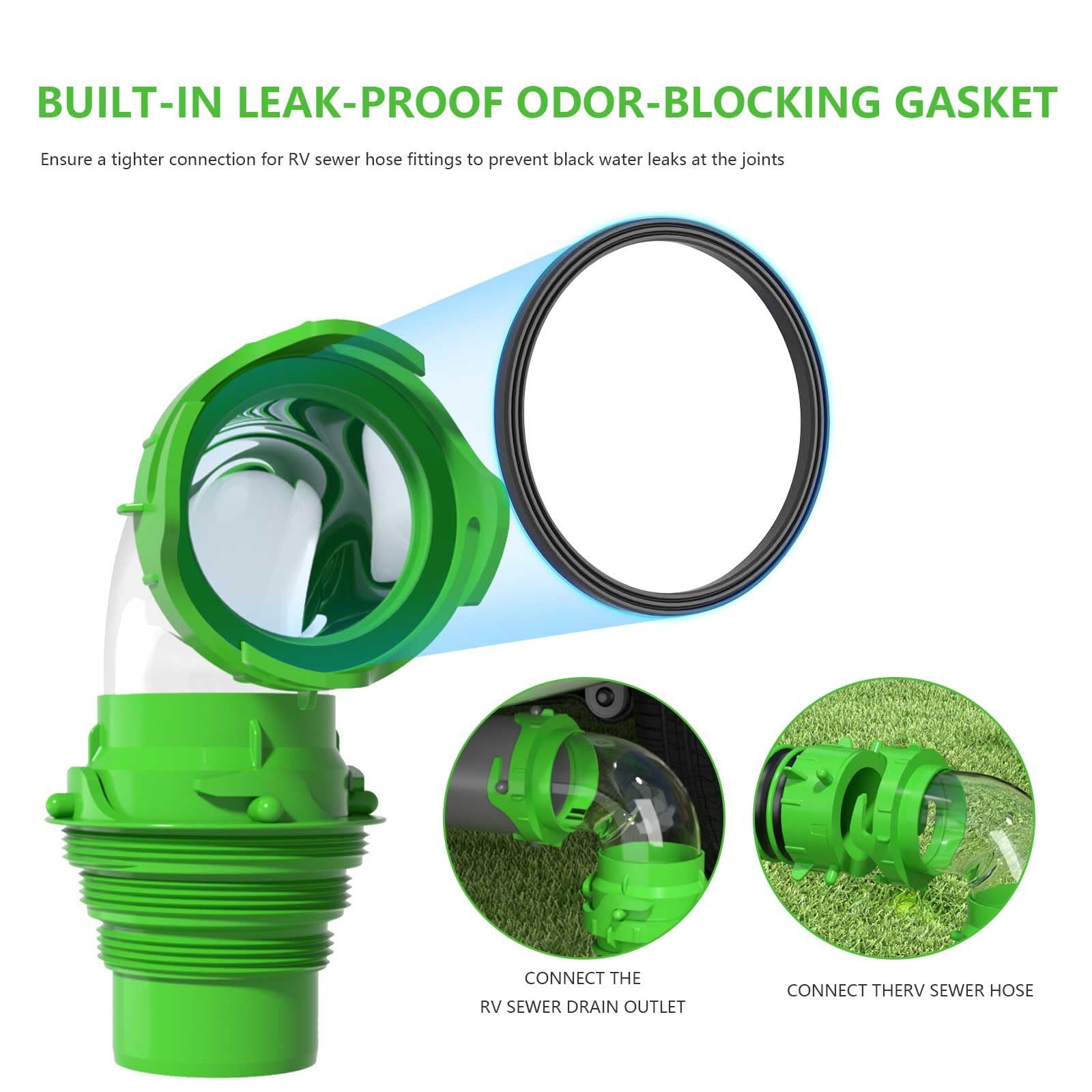 AVERONR RV Sewer Hose Elbow Adapter