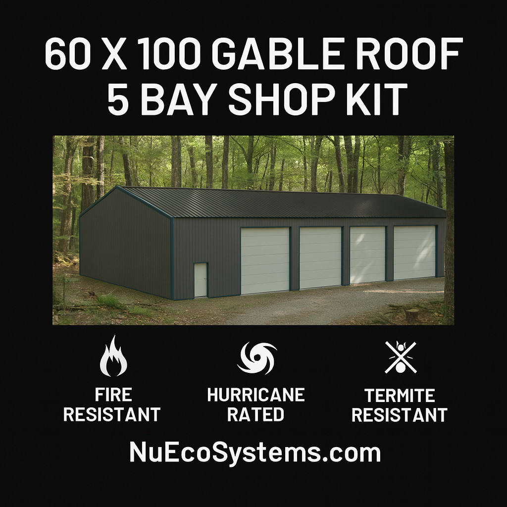 Steel Framed 40 x 40 x 16 Shop Kit, Warehouse Kit ON SALE NOW !!!