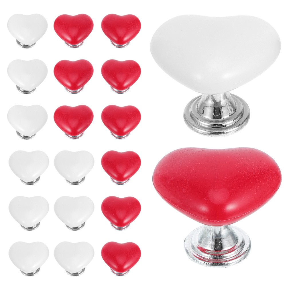 20 PCS Toilet Tank Parts Flush Button Pusher Helper Heart Shaped