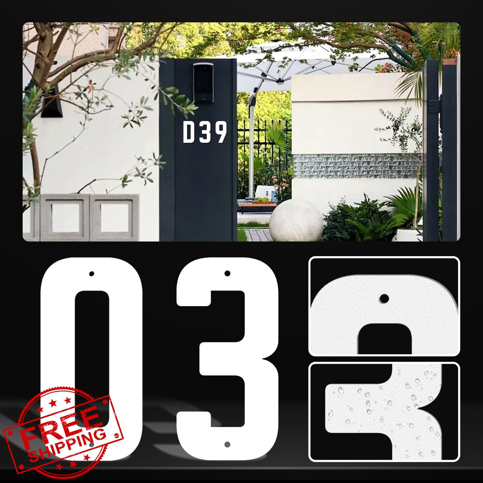 Hounahha 8″ White House Number Q