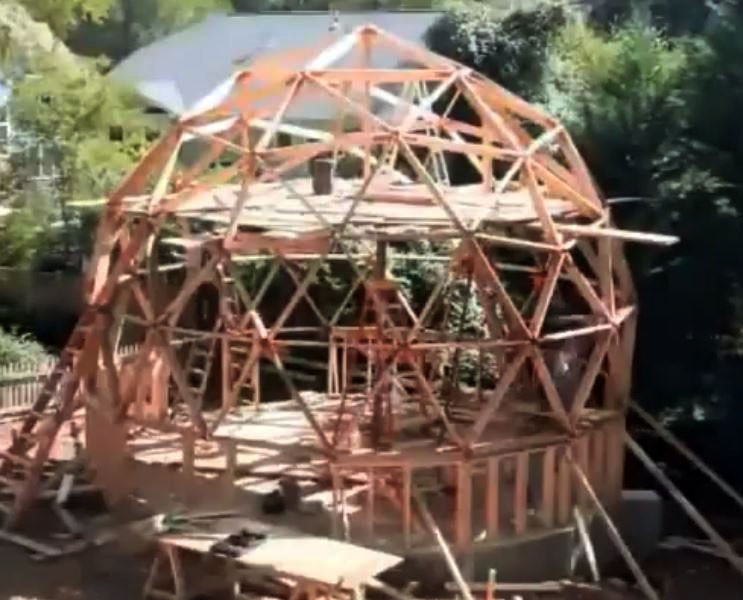 The Almeda post & bent wood beam monolithic wood shell Kit Lumber batch. Free De