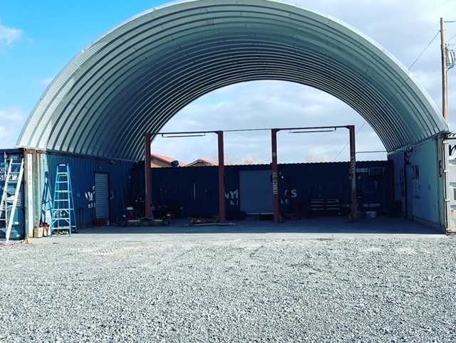 37x40x15 DuroSPAN Steel Container Building Cover Open Ends Direct