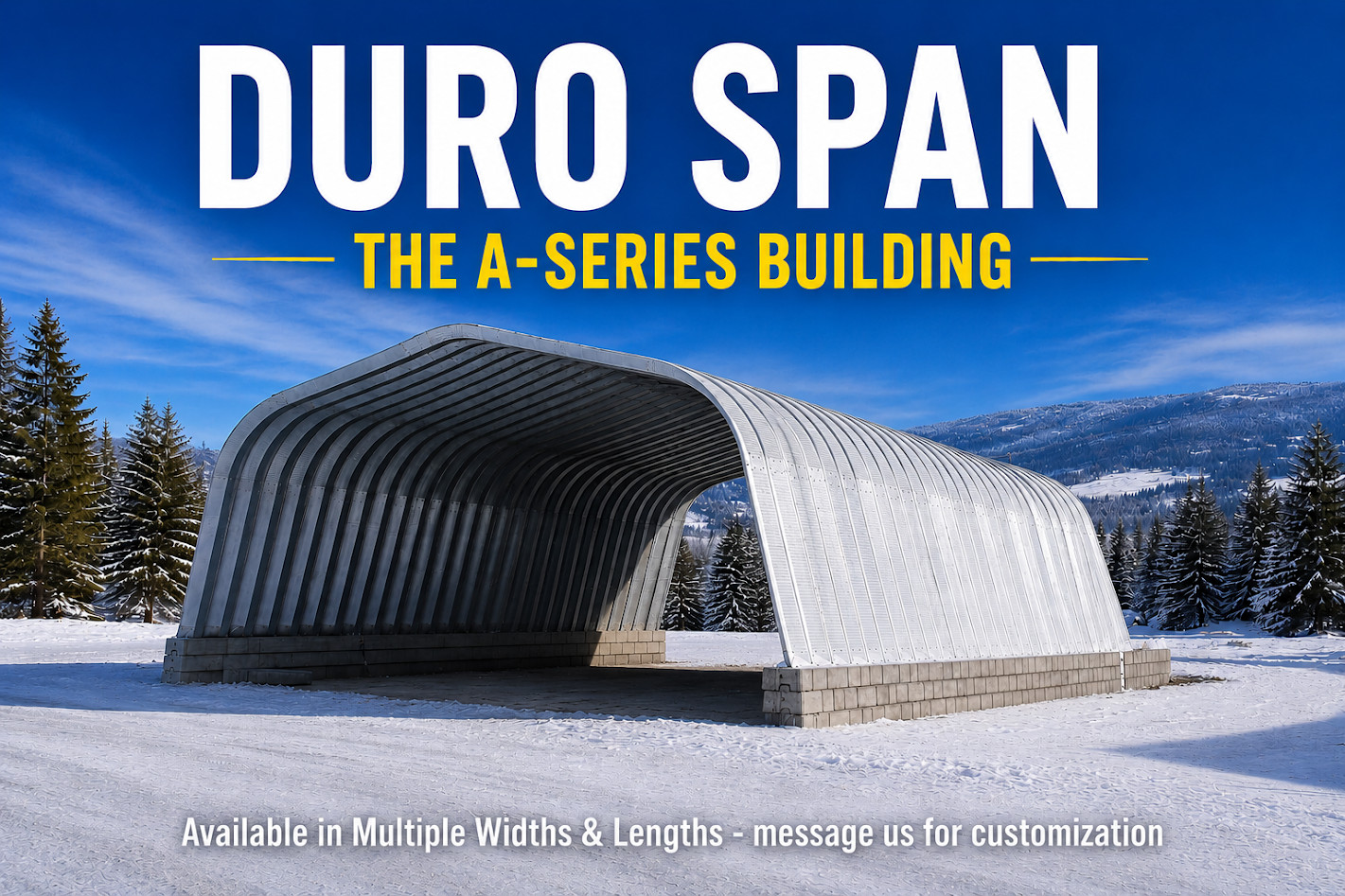 30x36x16 DuroSPAN Steel Building Off Grid Home Shop Open Ends Factory Direct