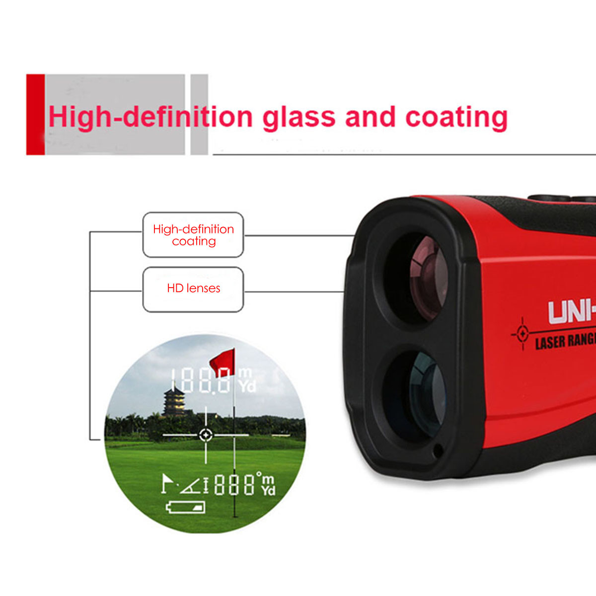 LR600-1200M Laser Rangefinder Hunt Golf Long Distance Measure Finder Telescope