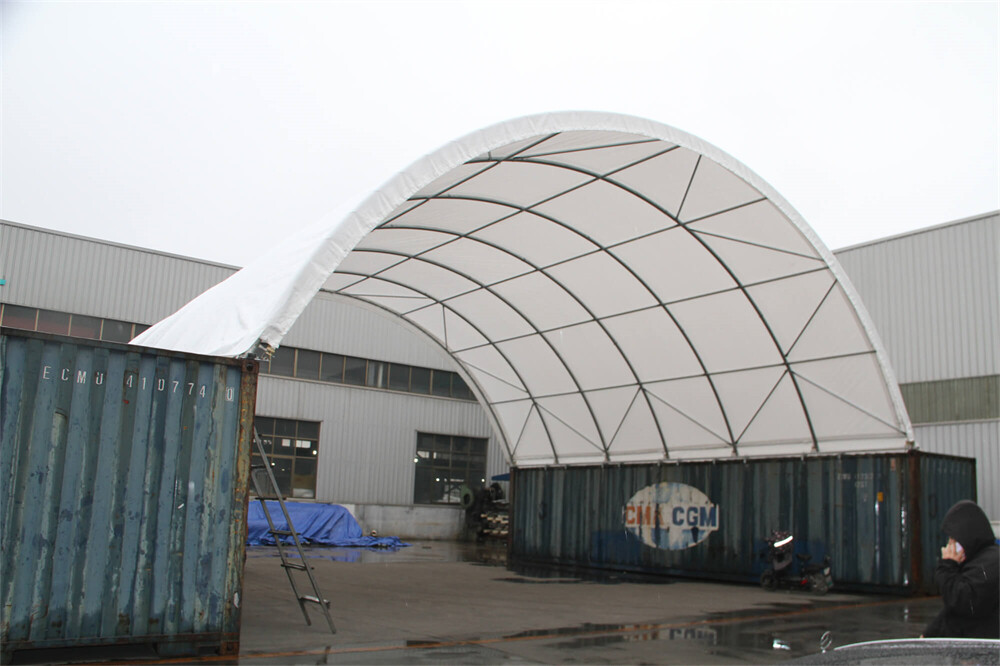 40’x40’x13′ 11 oz PE Canvas Fabric Building Shipping Container Canopy Shelter