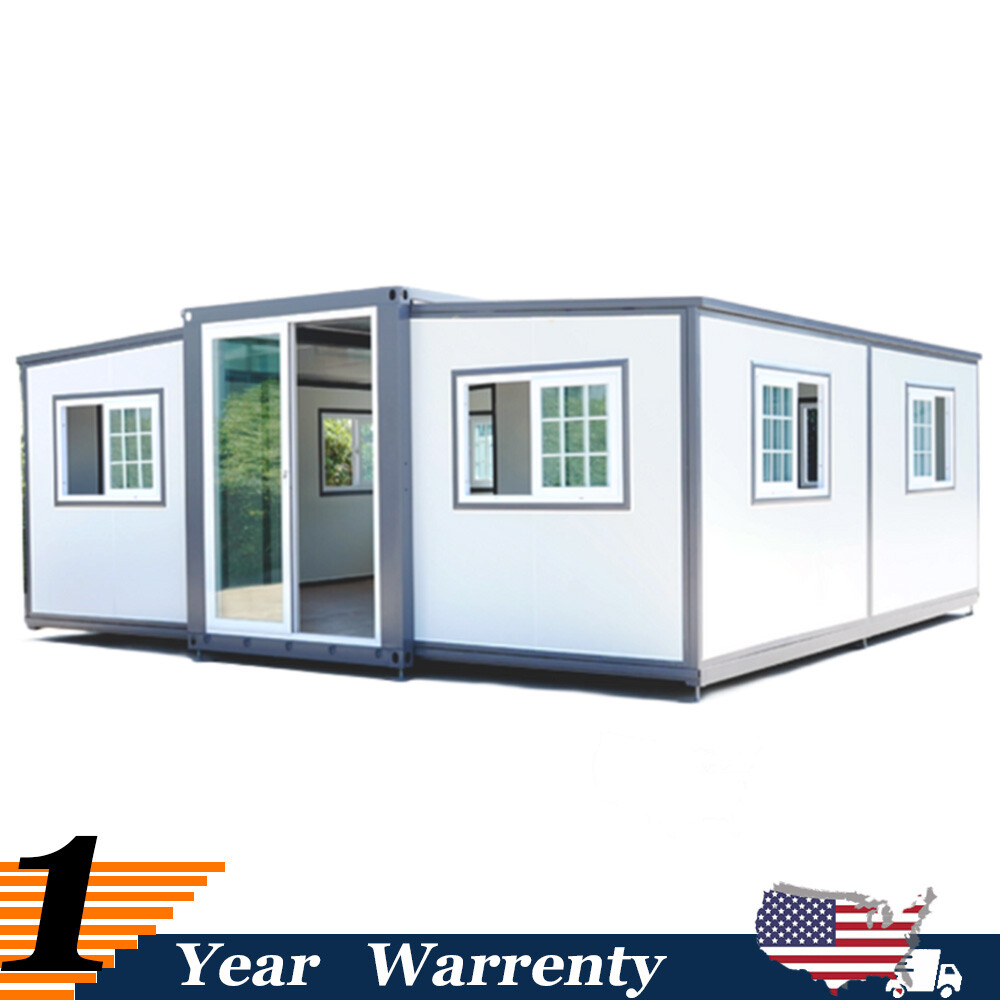 19ftx20ft Expandable Prefab Mobile House w/ Cabinet Mobile Home Container Homes