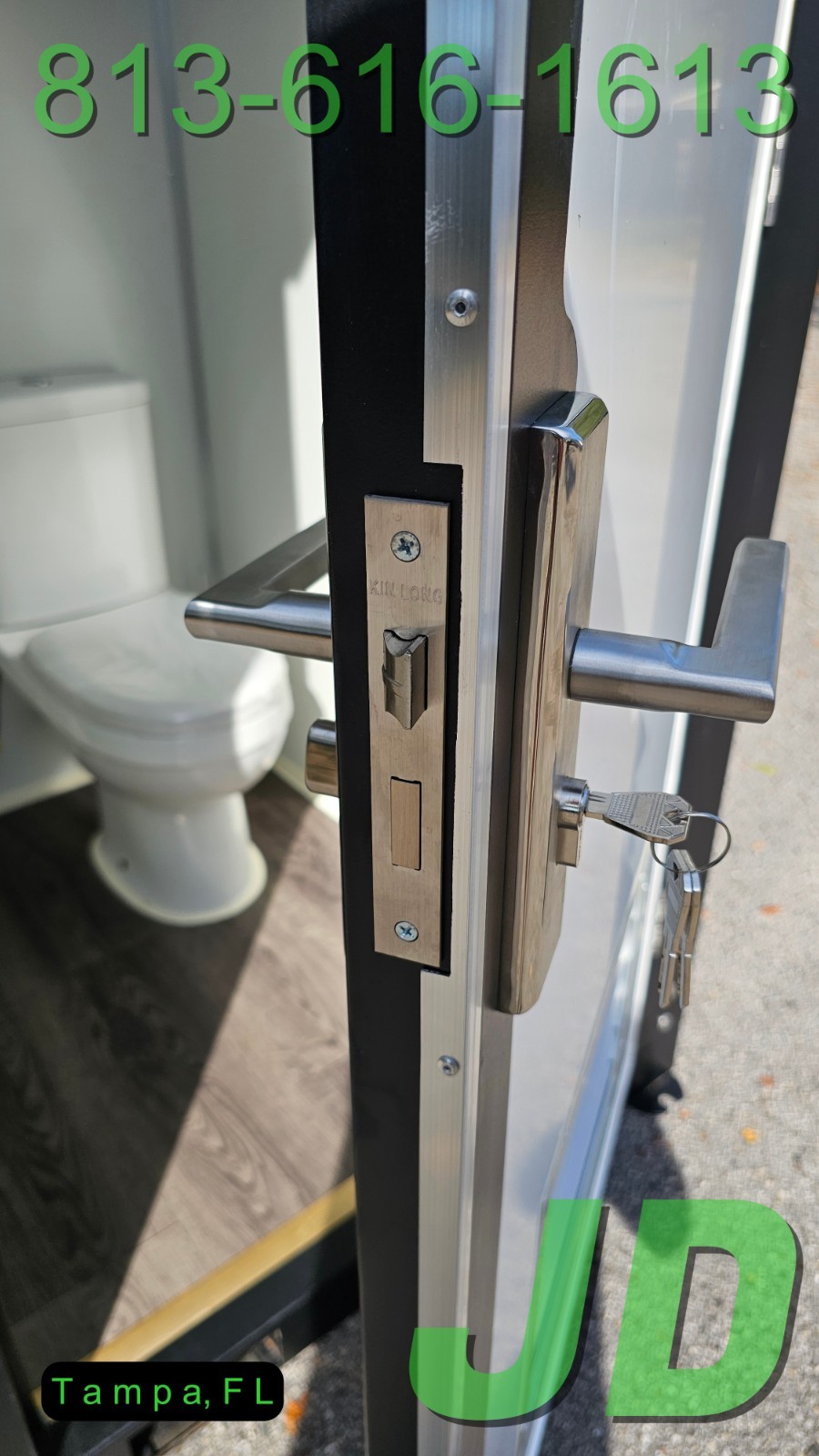New Premium Quality Portable Toilet Bathroom Sink Single Stall Semi Permanent