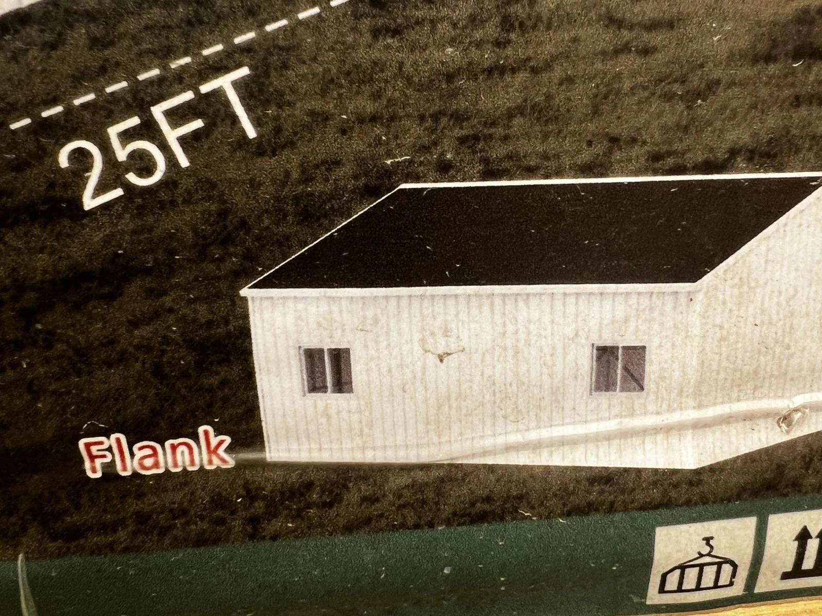 KJ 25′ x 28′ x 15′ Enclosed Metal Workshop Shed Storage Building