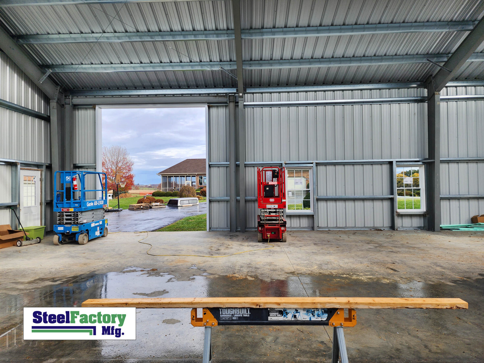 Steel Factory Mfg 100x100x20 Prefab Riding Arena Commercial Building MADE IN USA