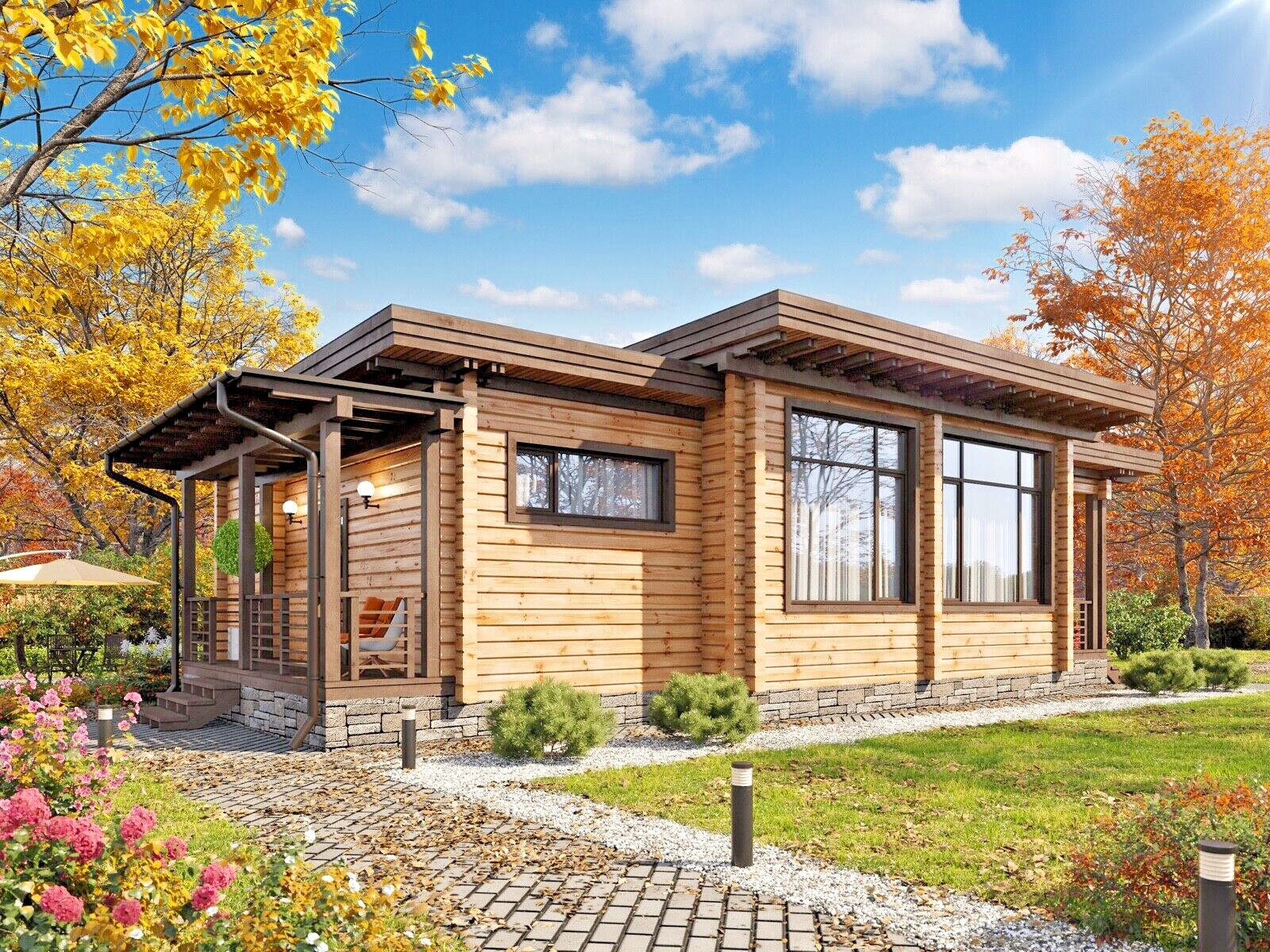 LOG HOUSE KIT #LH-120 ECO FRIENDLY WOOD PREFAB DIY BUILDING CABIN HOME MODULAR