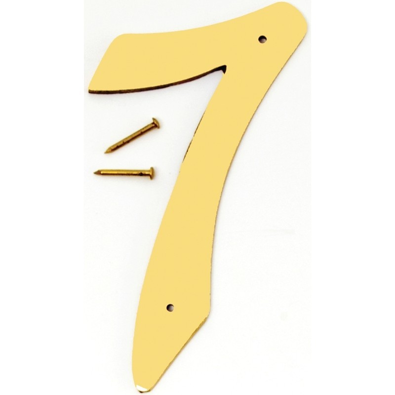 Hy-Ko BR-40/7 House Number, 3 in W x 6-3/4 in H Dimensions, Character: 7, 4 in H