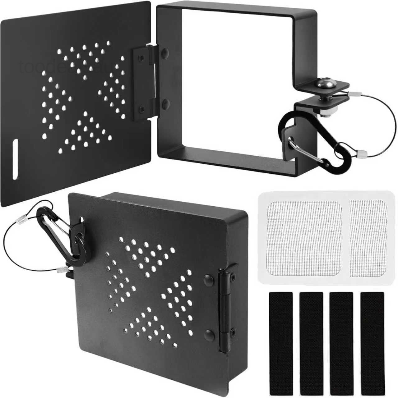 2 Pack Aluminum RV Bumper Fit for standard 4“ square bumper, Black
