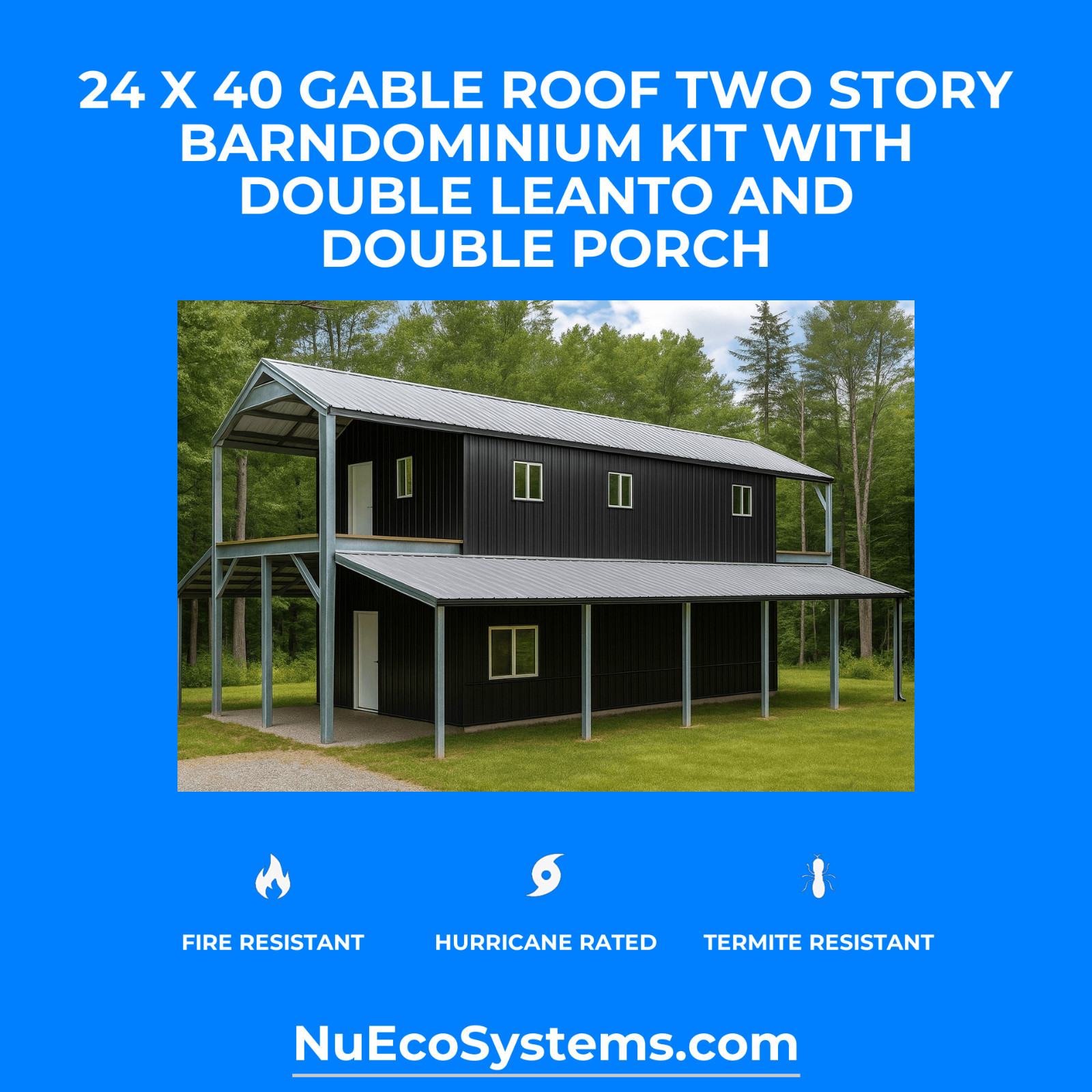 Brand New Kit Design It’s Our 30 x 35 Modern Single Slope Barndominium or Cabin