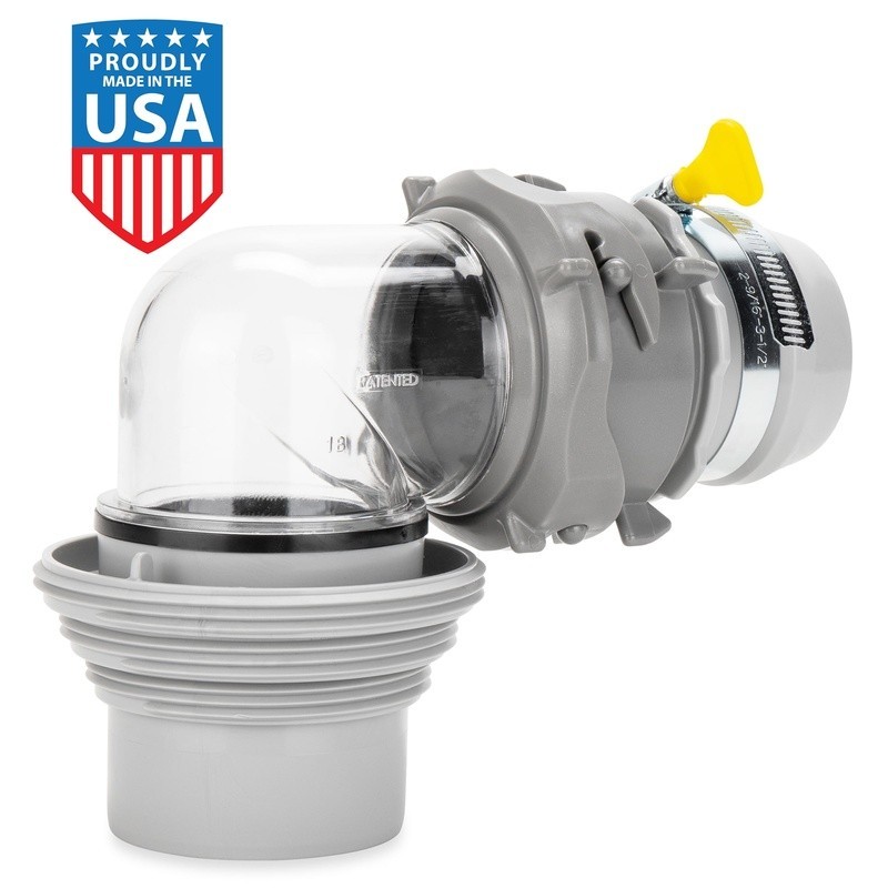 RV Sewer Hose Adapter 4-in-1 Elbow Kit Easy Slip Universal Fit Dump Station New