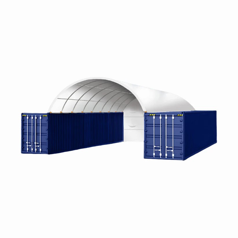 20×40 Container Shelter Canopy & Back Panel* 11oz PE – Industrial Storage