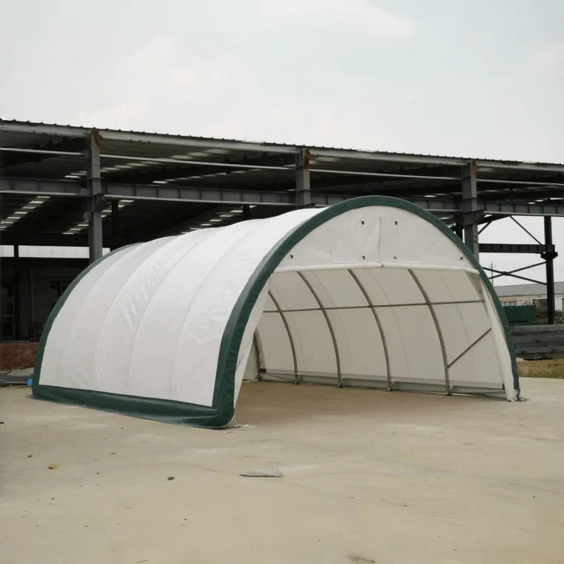 W20’xL42’xH12′ Portable Single Truss Storage Shelter 11OZ PE Canvas Shelter