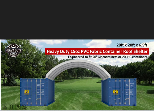 20×20 PVC Fabric conex container shelter covermore canvas (15 oz)