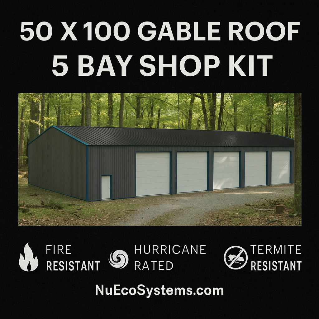 Steel Framed 40 x 40 x 16 Shop Kit, Warehouse Kit ON SALE NOW !!!