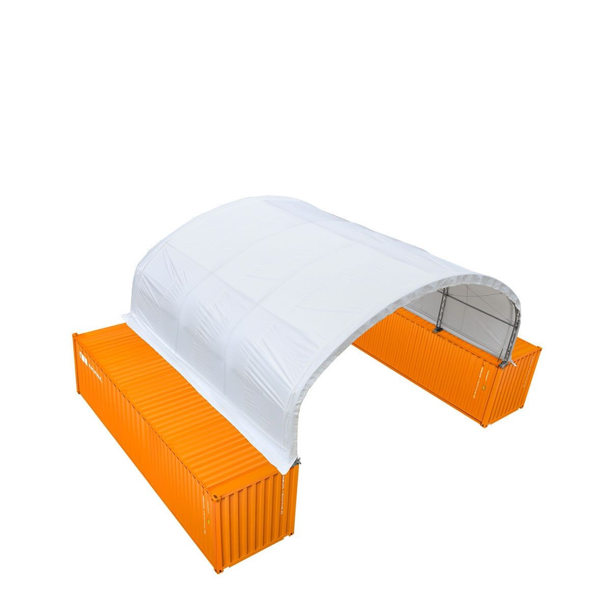 Dual Truss Fabric Shelter 30’x20′, 17oz PVC, for Containers