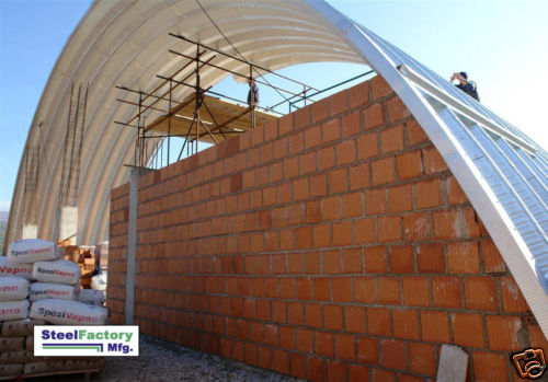 Steel Factory 40x40x16 Metal Arch Quonset Building Hay Storage Cover Made in USA