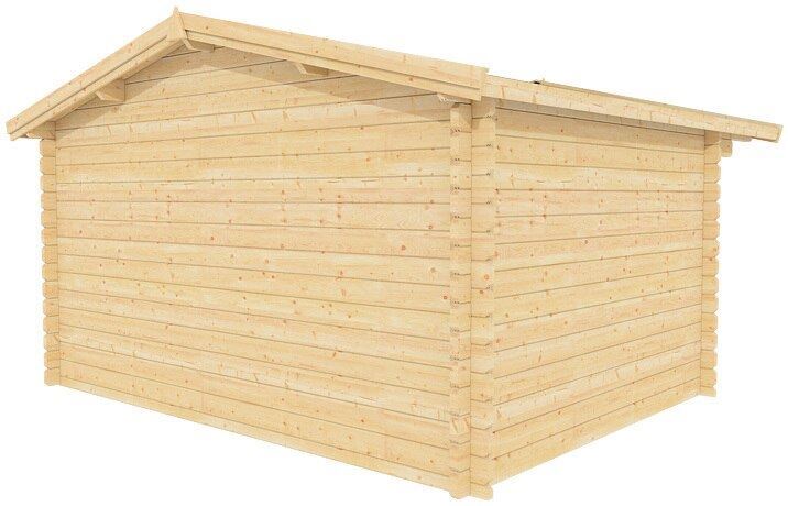 Bristhol 13×11 garden shed – natural wood prefab shed kit