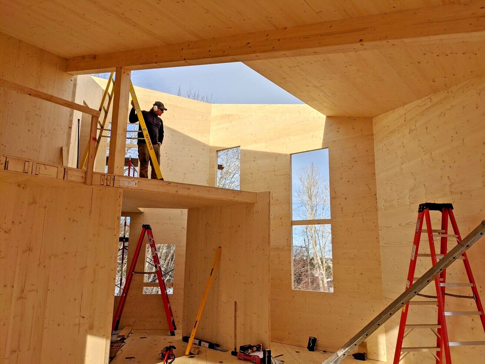 2690 SQ.FT ECO SOLID TIMBER AIRTIGHT PANEL HOUSE KIT. MASS WOOD CLT HOME, PREFAB