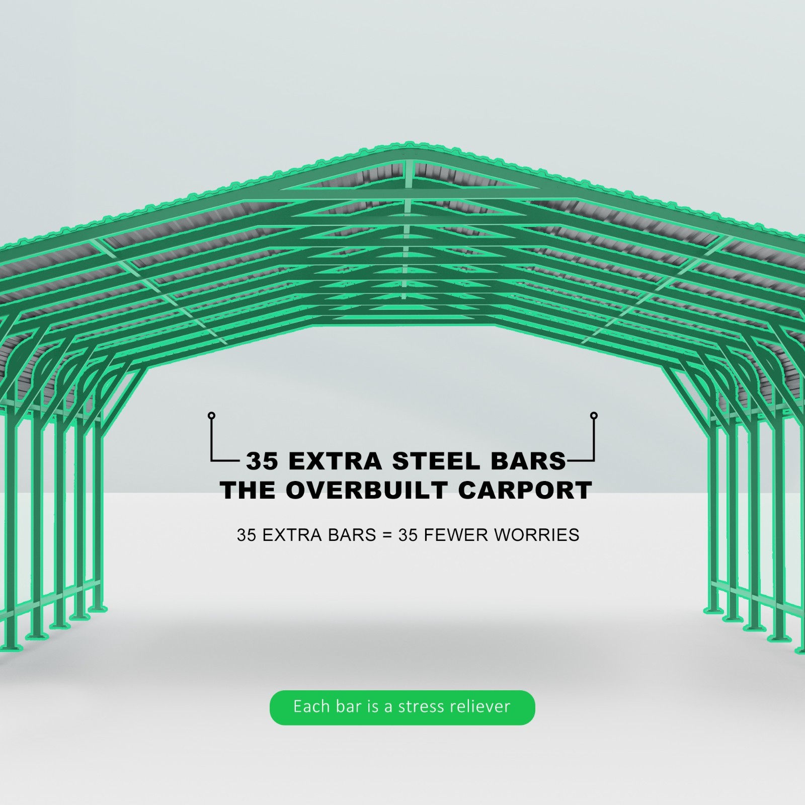 PABIMIA 20×20 FT Heavy-Duty Metal Carport, Outdoor Galvanized Steel Shelter