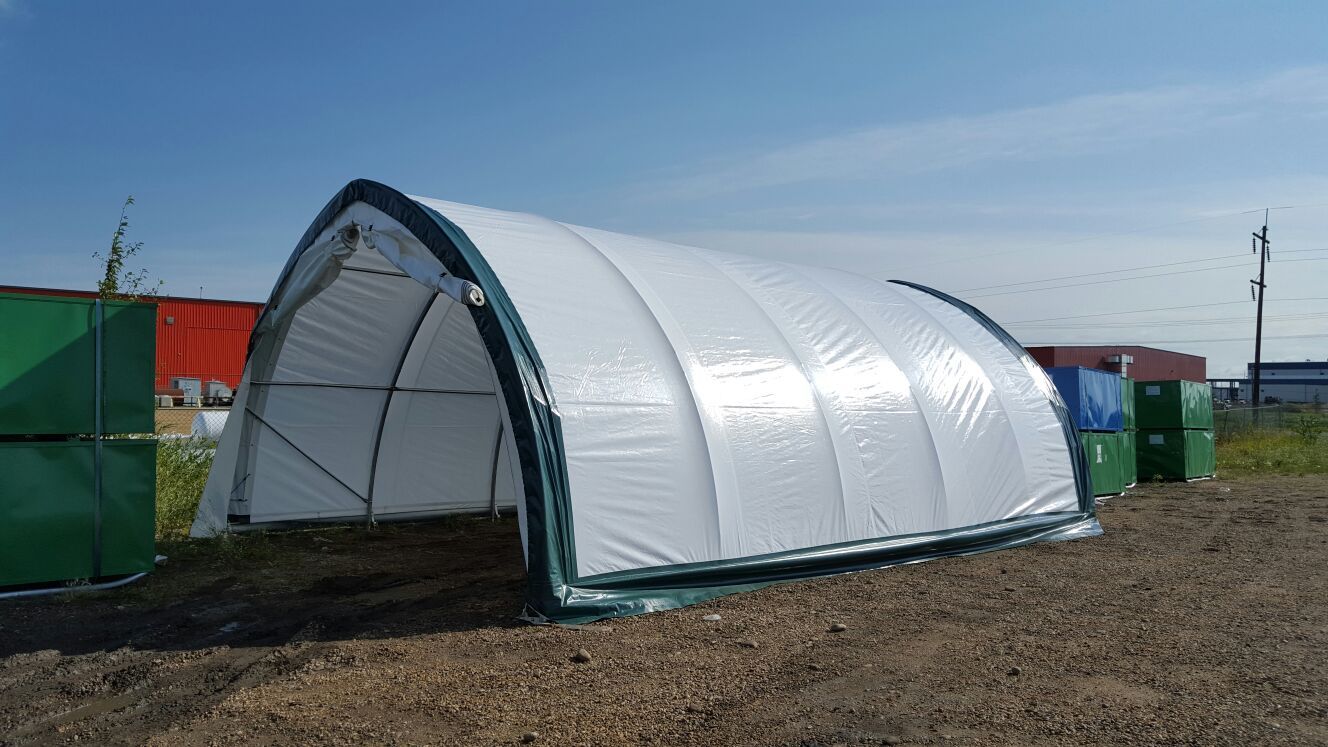 20x30x12 Canvas Fabric Building Shelter w/ Metal Frame, Camper, Boat Storage NEW