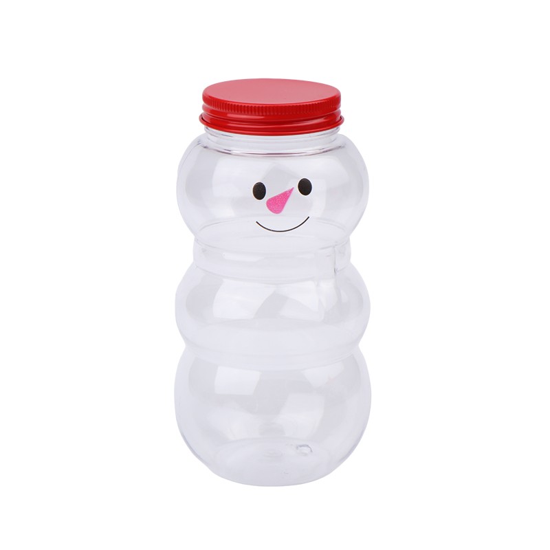 500ML Christmas Snowman Water Bottle Milk Tea Coffee Juice Portable Drinking Cup