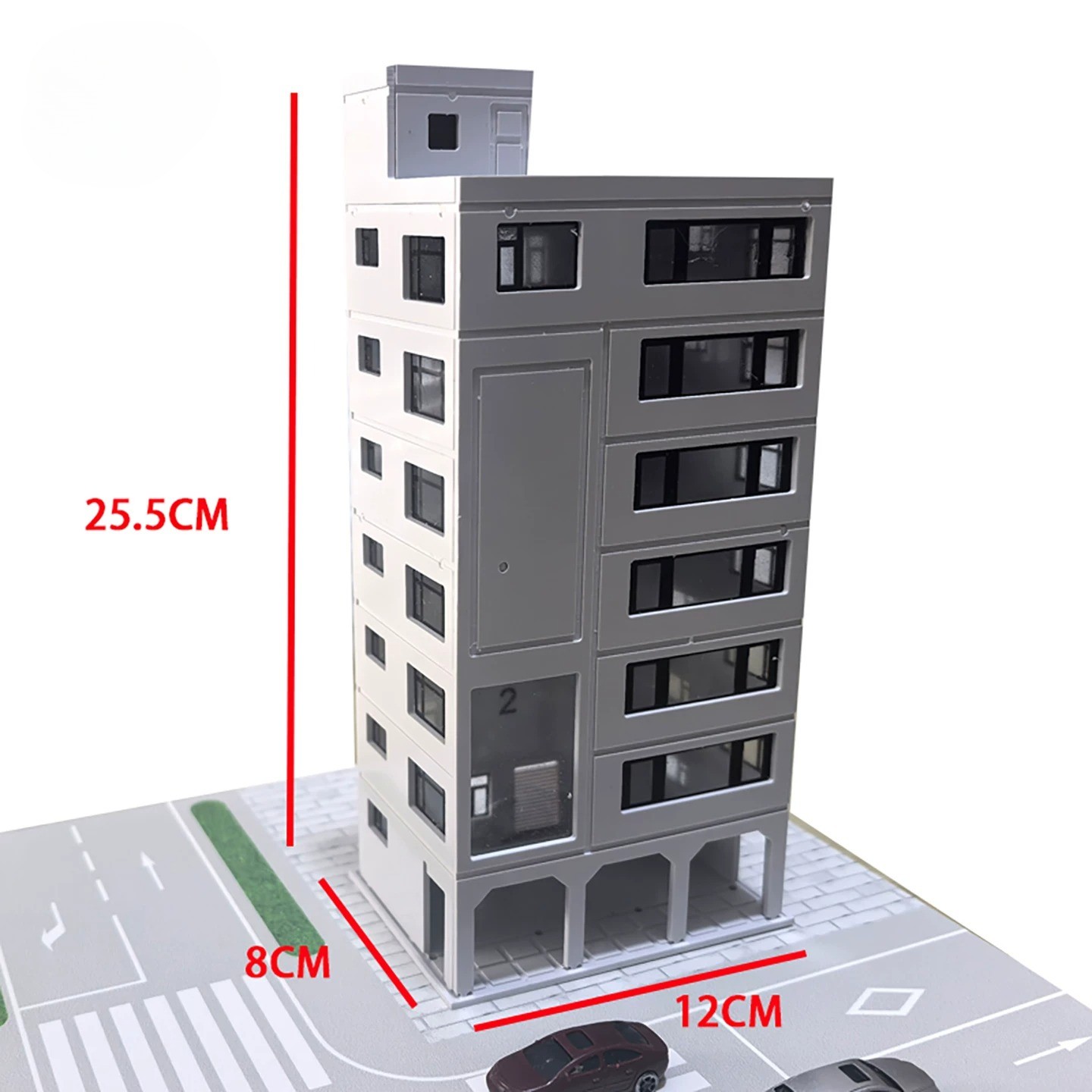 1/100 Diorama Road Street School Community Miniature Buildings Model Ornaments