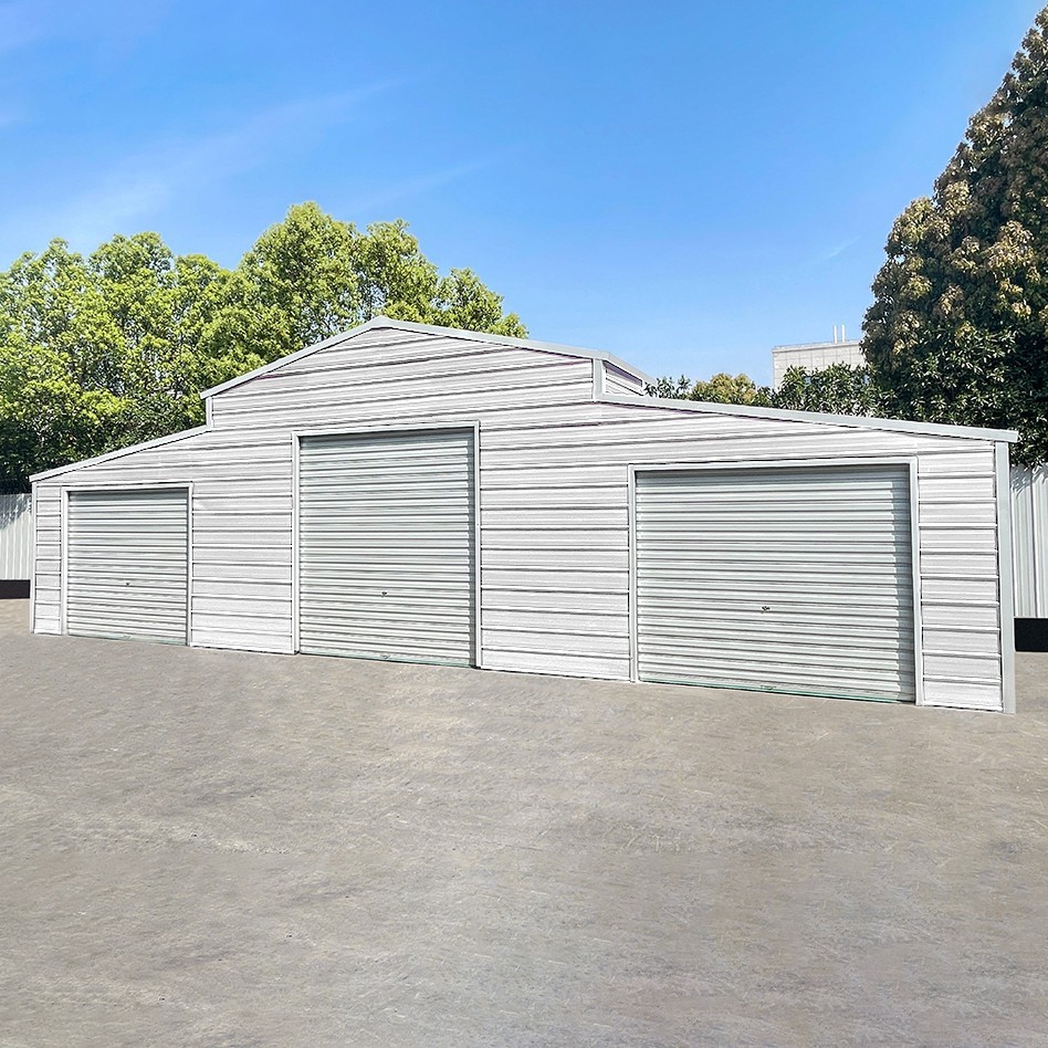 42 x 30 x 13ft Heavy-Duty Metal Garage Farm Barn Storage Shed 3 Doors 1260 sq.ft