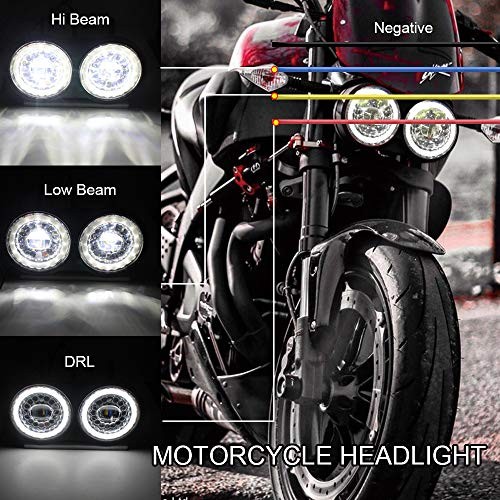 Motorcycle LED Headlight Buell XB Halo White