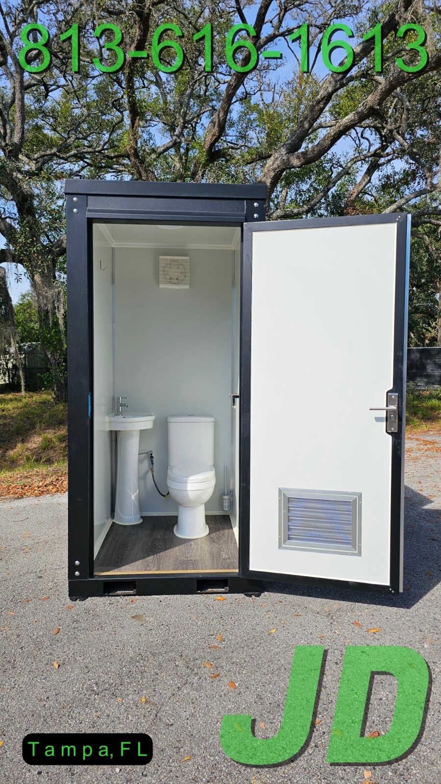 New Premium Quality Portable Toilet Bathroom Sink Single Stall Semi Permanent