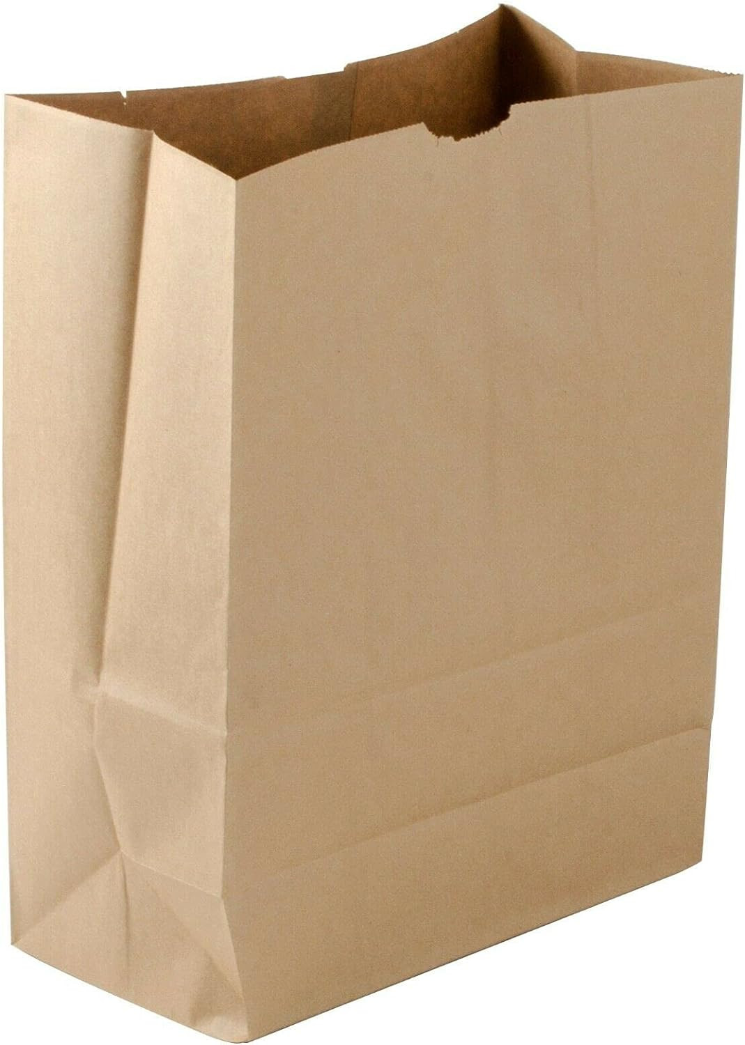 Large Paper Grocery Bags, 12X7X17 Kraft Brown Heavy Duty Barrel Sack 57 Lbs ,Gro