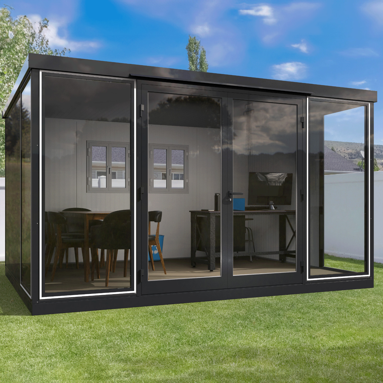 Duramax 13×10 Garden Glass Room, Outdoor Office, Shelter, and Insulated Building