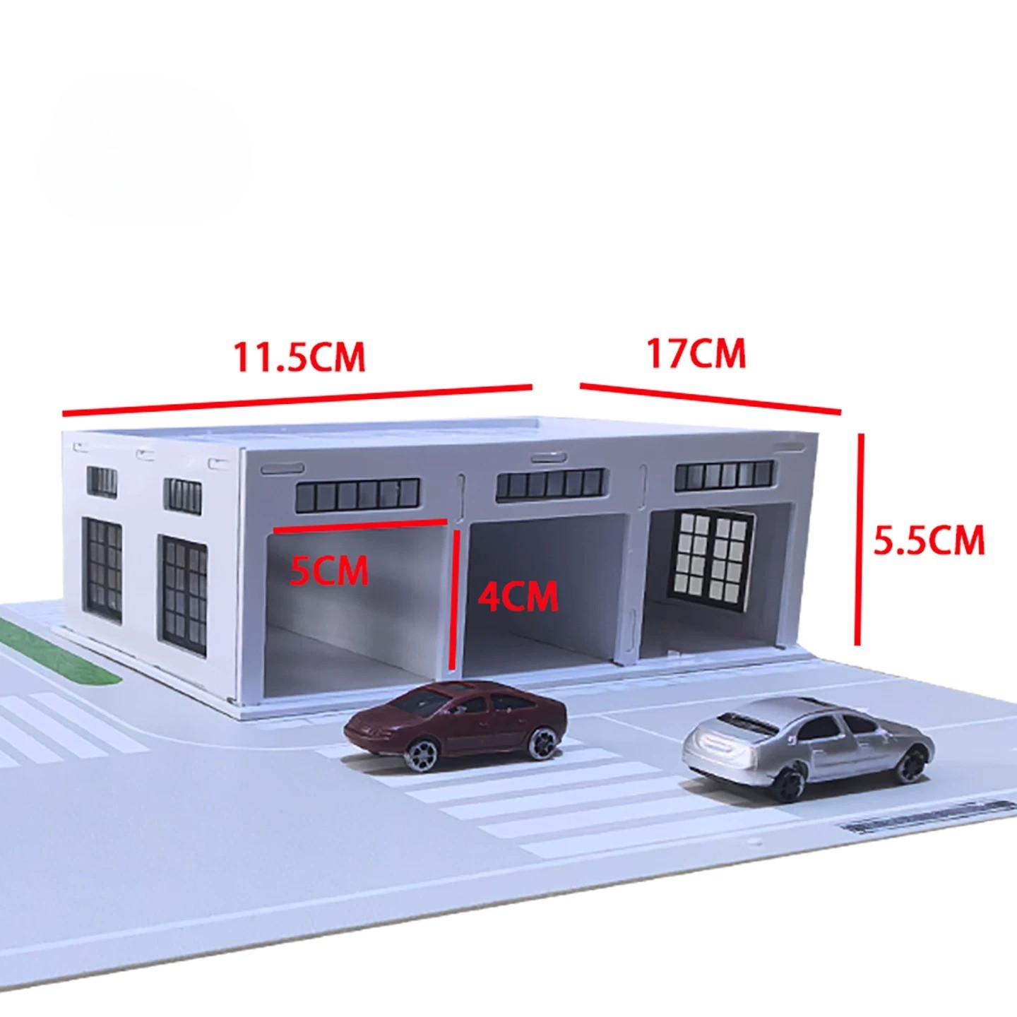 1/100 Diorama Road Street School Community Miniature Buildings Model Ornaments